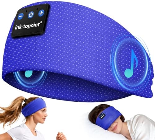ink-topoint Sleep Headphones Bluetooth 5.4 Headphone, Sports Earphones with HD Stereo Speakers Breathable Sports Headphones for Running, Yoga, Travel, Sleeping, Ideal Gifts for Men Women - Image 1