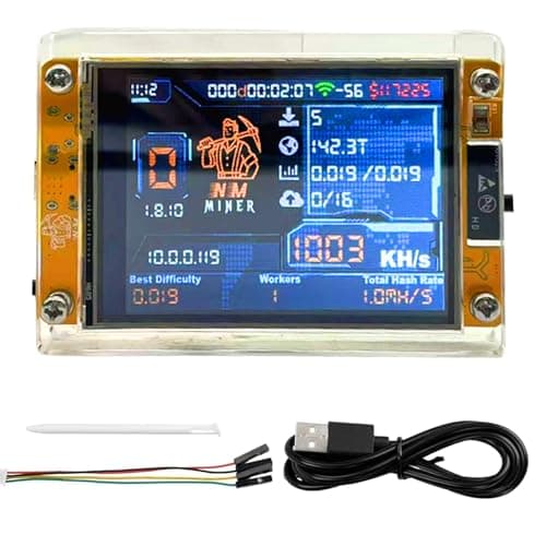 Bitcoin Miner BTC V2 NMMiner,Crypto Miner for ESP32 2.8" Smart Display Development Board, 1003 H/s Hashrate, Desktop Solo Lucky Miner Bitcoin Mining Machine for Educational Use (Yellow) - Image 1