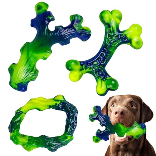 Frienhund 3-Pack Indestructible Nylon Dog Chew Toys for Aggressive Chewers - Long-Lasting Durable Bone-Shaped Toys, Large Breed Dogs, Tough Puppy Teeth Enrichment - Image 1