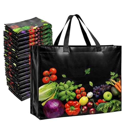 Simply Cool Reusable Grocery Bags Eco-Friendly Shopping Bags 13”x12.6”x7.25 Durable Recyclable Shopping Bags Washable, Foldable, Portable Tote Bags Bulk (100 Pack) - Image 1