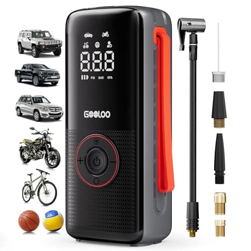 GOOLOO A6 Lite 160PSI Tire Inflator Portable Air Compressor, 7500mAh Portable Tire Inflator for Car Portable Air Pump with Tire Gauge Pressure & LED Light Air Pump for Car - Image 1