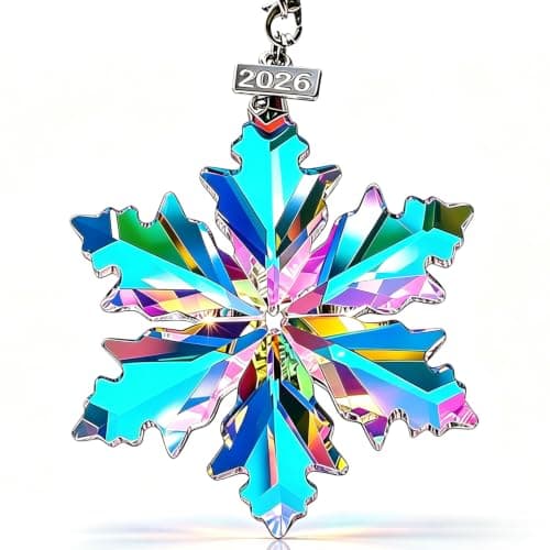 2026 Christmas Ornaments, Crystal Snowflake Ornaments, Pretty Beautiful - Image 1