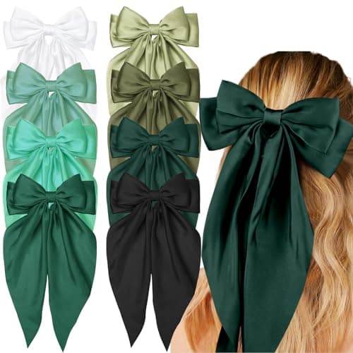 Hair Bows for Women Hair Ribbon Bow Hair Clips with Long Tails Vintage Hair Accessories for Women - Image 1