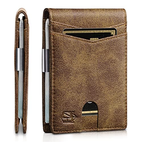 Zitahli Money Clip Wallets for Men,Slim Bifold Wallet 10-12 Cards, Mens Leather Wallet with ID Window,RFID Blocking Thin Minimalist Credit Card Holder,Gifts for Him - Image 1