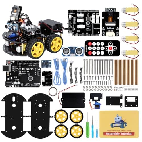 ELEGOO UNO R3 Smart Robot Car Kit V4 for Arduino Robotics for Kids Ages 8-12 12-16 STEM Science Kits Coding Gifts for 8 9 10 11 12 13 14 15 16 Year Old Boys Girls Teens Cool Engineering Building Toys - Image 1