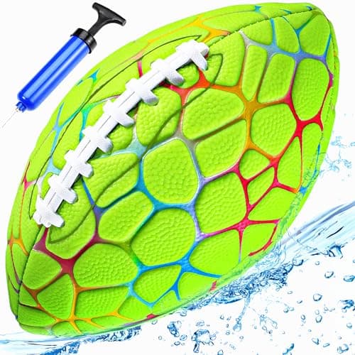 Jasonwell Pool Beach Water Football - Strong Grip Waterproof Football for All-Weather Play Pool Toys Beach Games Outdoor Sports Lake Toy Christmas Birthday Gifts for Kids Boys Teens Adults (GN, No.6) - Image 1