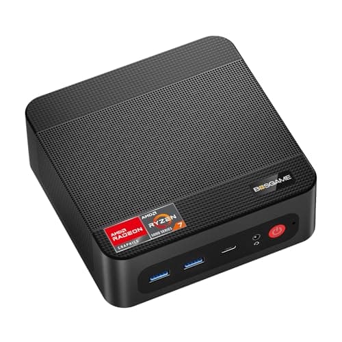 BOSGAME P4 Ultra Mini PC Ryzen 7 7730U(Over 7735U/7430U), 16GB RAM 1TB NVMe SSD Mini Computers, Dual 2.5G LAN, Wi-Fi 6E, BT5.2, 4K Triple Display HDMI | DP | Type-C, Home Office Business - Image 1