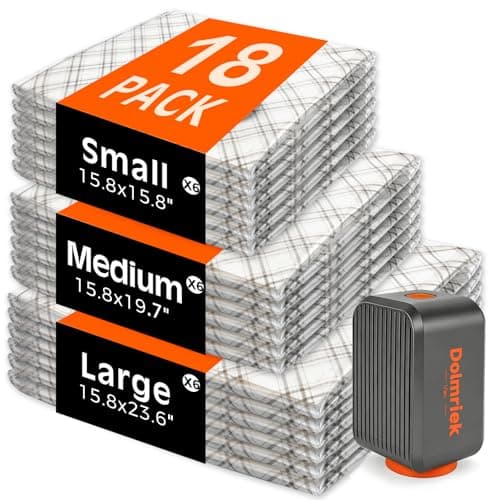 18pcs Vacuum Seal Bags for Clothing Travel, Cordless Pump, Carry-on Size Compression Packing Bags, 4000Pa Suction & 2000mAh Battery, Vacuum Storage Bags for Clothes, Luggage, Suitcase, Space Saver - Image 1