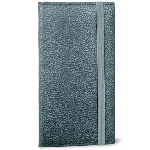 CASMONAL Checkbook Covers for Personal Checkbook Holder RFID Blocking Premium Leather Checkbook Cover for Duplicate Checks - Image 1