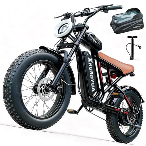 XHURDYUA Electric Bike for Adults,1500W Peak Motor&33MPH Electric Dirt Bike,48V 20AH Battery, 70Max Miles,Dual Suspension Ebikes for Adults, 20" Fat Tire E Bike(Black) - Image 1