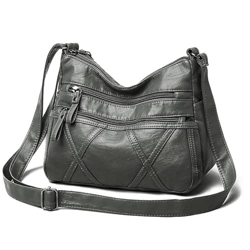 Gladdon Small Crossbody Bags for Women Shoulder Purses Vegan Cross body Bag Grey - Image 1