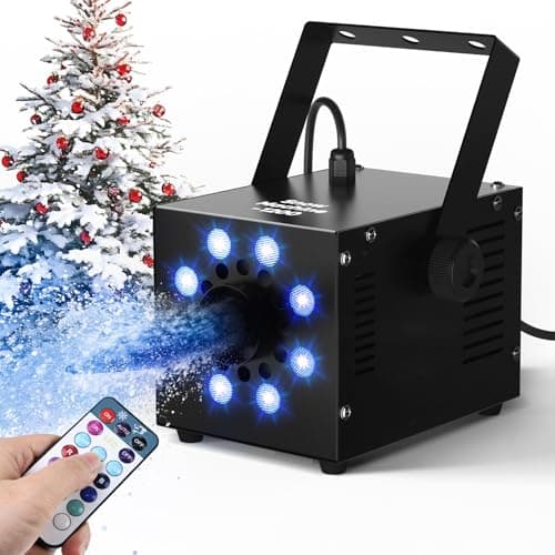 Snow Machine for Party,1200W Snow Maker With LED And Remote Control