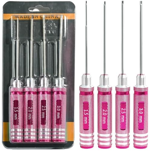 RC Hex Driver Set 1.5mm 2.0mm 2.5mm 3.0mm, Precision RC Screwdriver Tool Kit for SCX24 TRX4M TRX4 SCX10 Axial Traxxas ARRMA RC Crawler Cars - Image 1