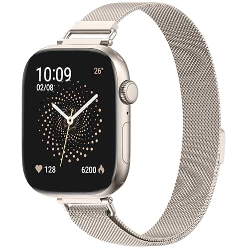 WADELIZ Ultra-Slim Milanese Loop Compatible with Apple Watch Band for Women 42mm 41mm 40mm 38mm 46mm 45mm 44mm, 14MM Width Metal Mesh Strap with Strong Magnetic Lock, Lightweight Breathable Replacement Band for iWatch Series SE 11 10 9 8 7 6 5 4 3 2 1 - Image 1