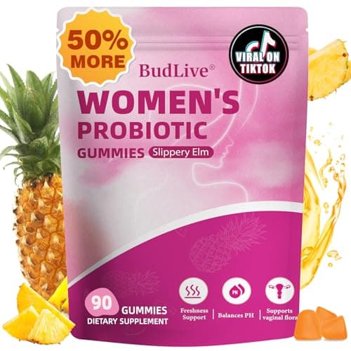 Vaginal Probiotics Gummies for Women, pH Balance for Women, Feminine Probiotics Gummy for Vaginal Health, Odor Control, Gut Health, Immune Support, Pineapple Probiotic Gummies for Woman, 90 Count - Image 1