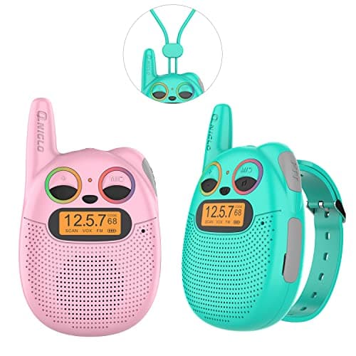 Qniglo Walkie Talkies for Kids, 3 Miles Long Range 22 Channels 2 Way Radio for Boys Girls Ages 3-12, Walkie Talkies for Outdoor Camping Hiking, Easter/Birthday Presents for 4 5 6 7 8 Year Old - Image 1
