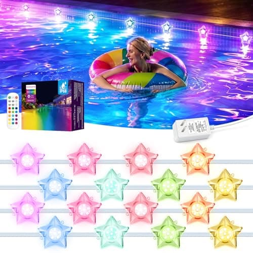 RGBIC Pool Lights 100FT - Plug-in Submersible LED Lights for Inground & Above Ground Pools, App & Remote Control, 16M Colors, Music Sync, IP68 Waterproof for Pool Party – Brighter Than Solar - Image 1