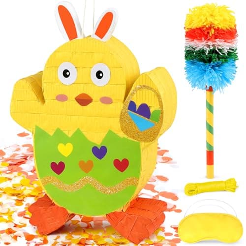 Easter Baby Chick Pinata Adorable Egg Shell Design for Easter Theme Party Perfect for Celebrations and Delightful Pinata Fun - Image 1
