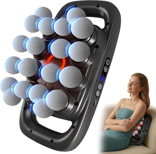 Mekanic 20-Head Massage Gun Deep Tissue with Soothing Warmth, 3 Modes & 30 Intensities, Quiet Multi-Head Back Massager for Pain Relief, Electric Percussion Muscle Massager for Neck, Shoulders,and Legs - Image 1