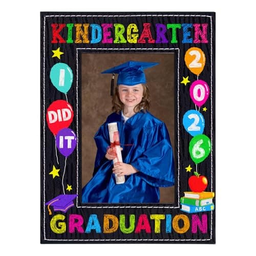 FaCraft Kindergarten Graduation Gifts - 4"x6" Kindergarten Graduation Picture Frame 2026 Kinder Grad Photo Frame for Boys Girls Kids Students You Did it Gifts for Son Daughter Grandson Granddaughter - Image 1