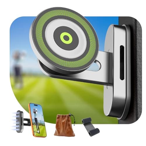 Magnetic Golf Cart Phone Holder for Photography, Golf Accessories for Men, Camera-Friendly T-Shape Design, Strong Magnetic Phone Caddy with Adjustable Ball Head, Golf Cart Phone Holder, Golf Gifts - Image 1