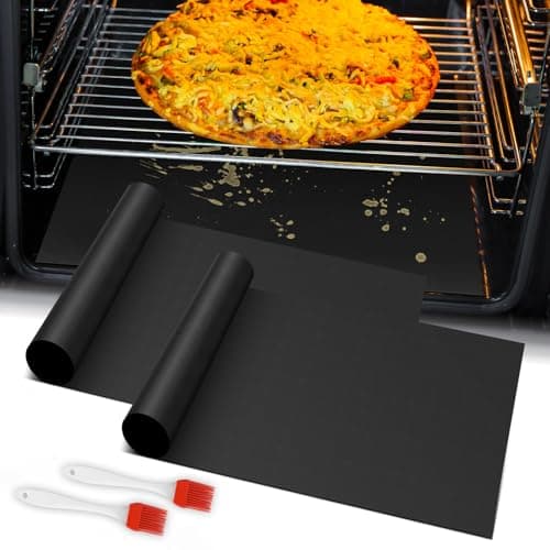 Oven Liner for Bottom of Oven, 2 Pack Heavy Duty Oven Liners for Electric Stove, Heat Resistant Stovetop Protector Air Fryer Grill Mat, Reusable Gas Toaster Microwave Oven Drip Liner Teflon Sheets - Image 1