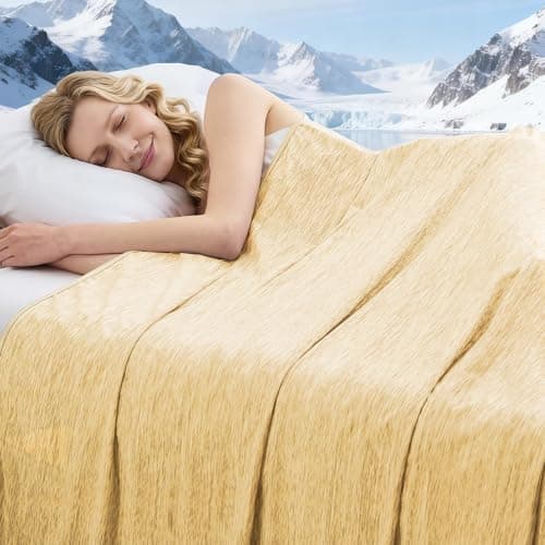 PENGZHU TECHNOLOGY Cooling Blanket Throw Size, 50"x70" Cooling Blankets for Hot Sleepers, Cold Blanket Thin Lightweight Breathable Soft for Couch Bed, Lightweight Blanket Keep Cool for Night Sweats - Image 1