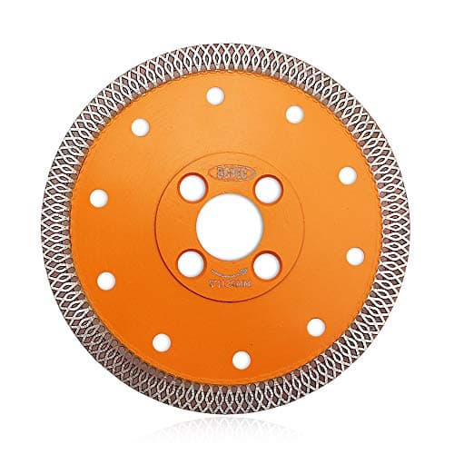 BGTEC Diamond Porcelain Saw Blades,1pc 5 Inch X Mesh Turbo Tiles Blades 7/8” Arbor for Porcelain Tile Granite Marbles Cutting Disc - Image 1