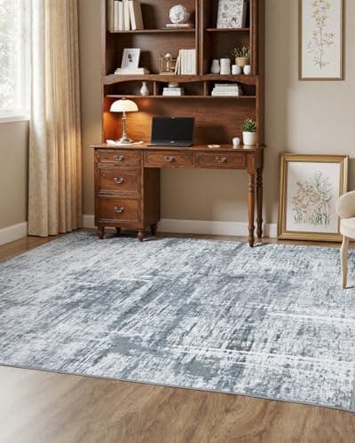 MINIDEAR 5x7 Area Rugs for Living Room, Dining Room Rugs, Washable Rugs for Bedroom Non Slip Modern Rug Carpet Mat for Home, Gray