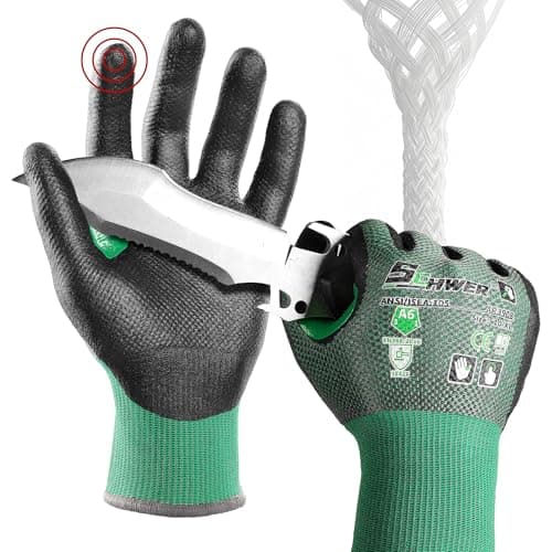Schwer AIR-SKIN ANSI A6 Cut Resistant Gloves, AR3908 Cut Proof Glove, Ultra Thin Cutting Glove with Reinforced Thumb, Non-PFAS, Wire & Fiberglass Free, Comfort-Fit Work Glove for Mechanics, XL, 1 Pair - Image 1