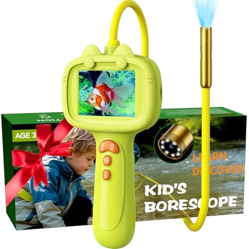 Daxiongmao Borescope Camera with Light for Kids | STEM Science Educational Toy for 3 4 5 6 7 8 Years Old Boys & Girls | Birthday Gift for Outdoor Adventures & Nature Discovery(Yellow) - Image 1