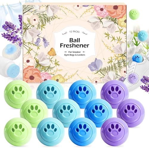 STRN Sneaker Deodorizer Balls 12 Packs, Linen & Lavender & Jasmine & Baby powder Scent Shoe Odor Elimination Long-lasting Freshness Scented Plastic Ball for Sneakers Gym, Bags, Cars and Small Spaces - Image 1