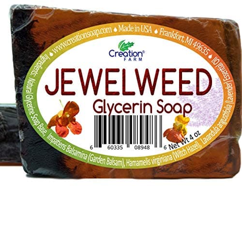 Creation Farm Jewelweed Hand Made Soap (2 Bars) Stop the Itch Herb Instantly removes Poison Ivy, Oak, Sumac Oils from Skin and Clothing, Quickly Soothes Rash - Image 1