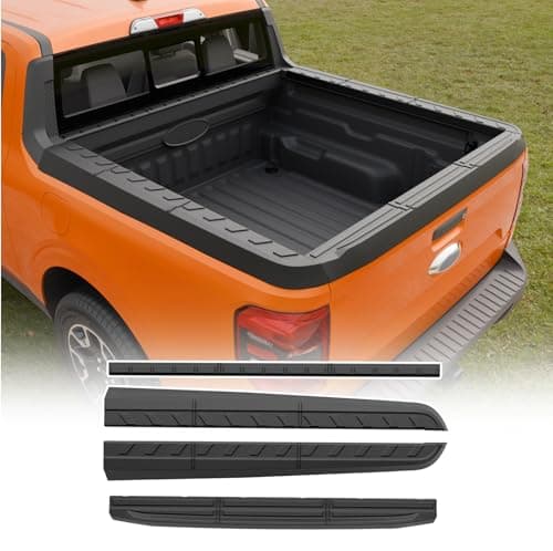 Maxzina Truck Bed Cap Covers Compatible with 2022-2025 Ford Maverick Pickup Bed Front Side Rail Cap Protector Tailgate Molding Cover Protector 4PCS for 2024 Maverick Accessories - Image 1
