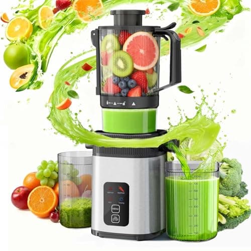 Kismile Cold Press Juicer Machine with Touch Control & 3 Modes, 4.5” Wide Feed Chute Slow Juicer for Whole Fruits & Vegetables, Stainless Steel Juicer Press, Easy to Clean, High Juice Yield for Home - Image 1