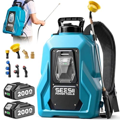 SEESII 5 Gal Leak-Proof Backpack Sprayer Battery Powered with 2 Batteries - Image 1