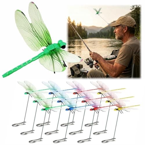 12 PCS Dragon Fly Clips for Bugs Repellent - Lifelike 3D Fake Dragonflies to Keep Bugs Away,Durable PVC Dragonfly Clip for Garden Deck Patio Decor, Hat, Backpack, Outdoor Camping, Hiking, Fishing - Image 1