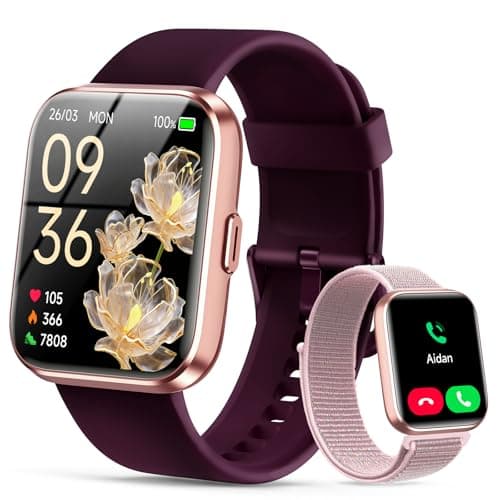 WMK Smart Watches for Women, Alexa Smart Watch for Android & iPhones with Call/SMS/Reminder, 120+ Sport Modes Fitness Watch with Sleep/Heart Rate Monitor, Activity & Health Tacker, 3ATM Sport Watch - Image 1