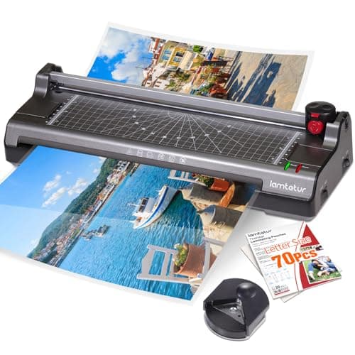 7 in 1 Thermal Laminator Machine 11X17 with 70 Letter Size Laminating Sheets for Office Home School Teacher Use,13 inch Hot&Cold Laminating for A3/A4,Lamination 3-5Mil With Paper Cutter,Corner Rounder - Image 1