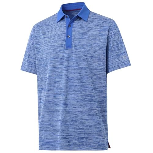 M MAELREG Golf Shirts for Men Dry Fit Moisture Wicking Pique Performance Casual Sport Mens Polo Shirts Short Sleeve Blue Heather - Image 1