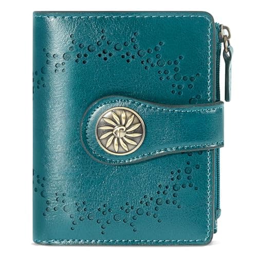 Tipmile Small Wallet for Women Bifold RFID Blocking Card Holder Leather Wallets with Zipper Coin Pocket - Image 1