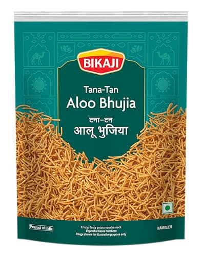Bikaji Tana Tan Aloo Bhujia – 7.05 oz (200g) Pack, Potato Noodles Sev, Authentic Indian Namkeen, Crispy & Flavorful Snack, Made in Bikaner, Traditional Recipe, Ready to eat, Tea-Time Snack, - Image 1
