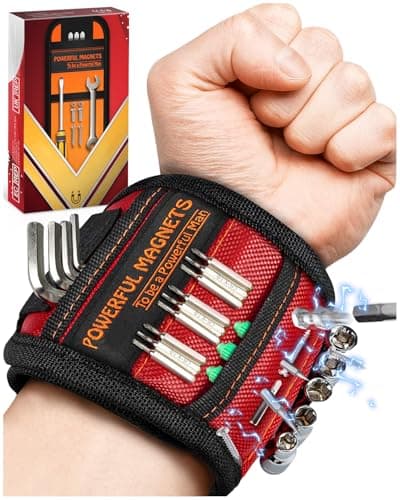 Father Day Gifts from Daughter Wife Son Magnetic Wristband: Men Tool Gifts for Men Him Belt Magnet Wrist for Holding Screws Nails Cool Gadgets Ideas Grandpa Father Day Gifts for Husband Dad Papa - Image 1