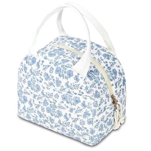 GISMTR Lunch Bag for Women Insulated Lunch Box Cute Corduroy Lunch Tote Bags Reusable Large Capacity Cooler Bag for Travel Work Picnic - Image 1
