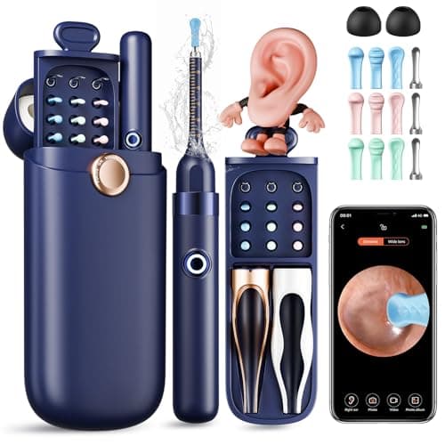 Ear Wax Removal, Ear Cleaner with Camera 1296P HD,Visual Ear Cleaner with 6 LED Lights and Flexible Tip,FSA HSA Eligible Items,Safe Ear Wax Removal Kit with Camera,Ear Cleaning Tool for Family Gifts - Image 1
