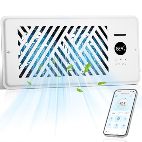 PChero Register Booster Fan for 4" x 10" Vents, Smart Vent Booster with App Control & Temp Sensor, 10 Speeds, 160 CFM Super Quiet HVAC Vent Fan for Heating & Cooling, Fits Floor & Wall Registers - Image 1
