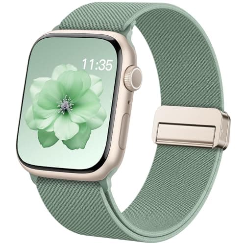 Stretchy Loop Sport Band Compatible with Apple Watch Bands 40mm 46mm 44mm 49mm 45mm 38mm 41mm 42mm for Women Men, Adjustable Magnetic Clasp Elastic Strap for iWatch Ultra, Se, Series 11 10 9 8 7 6 5 4 3 2 1 - Image 1