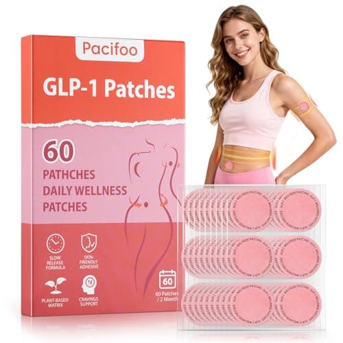 Pacifoo GLP-1 Patches for Women & Men - Natural Ingredients Support with Berberine, Pomegranate, L-Glutamine & Cinnamon, 8-Hour Daily Wear, Plant-Based, 60 Patches 2-Month Supply - Image 1