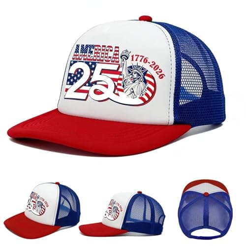 Tyalfrich 250th Anniversary USA Hat - Adjustable 4th of July hat 250 Anniversary USA Merchandise for 4th of July Outfits for Women - Image 1