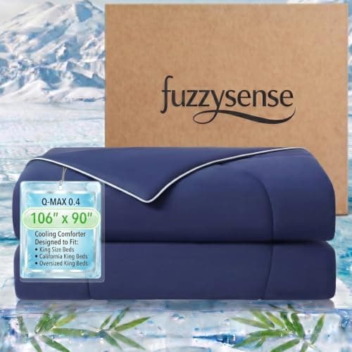 Cooling Comforter King Size, Bamboo Summer Cold Blanket for Hot Sleepers - Image 1